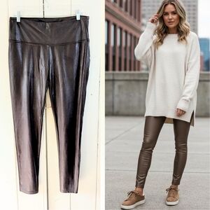 Faux Leather Leggings in Dark Brown sz XL